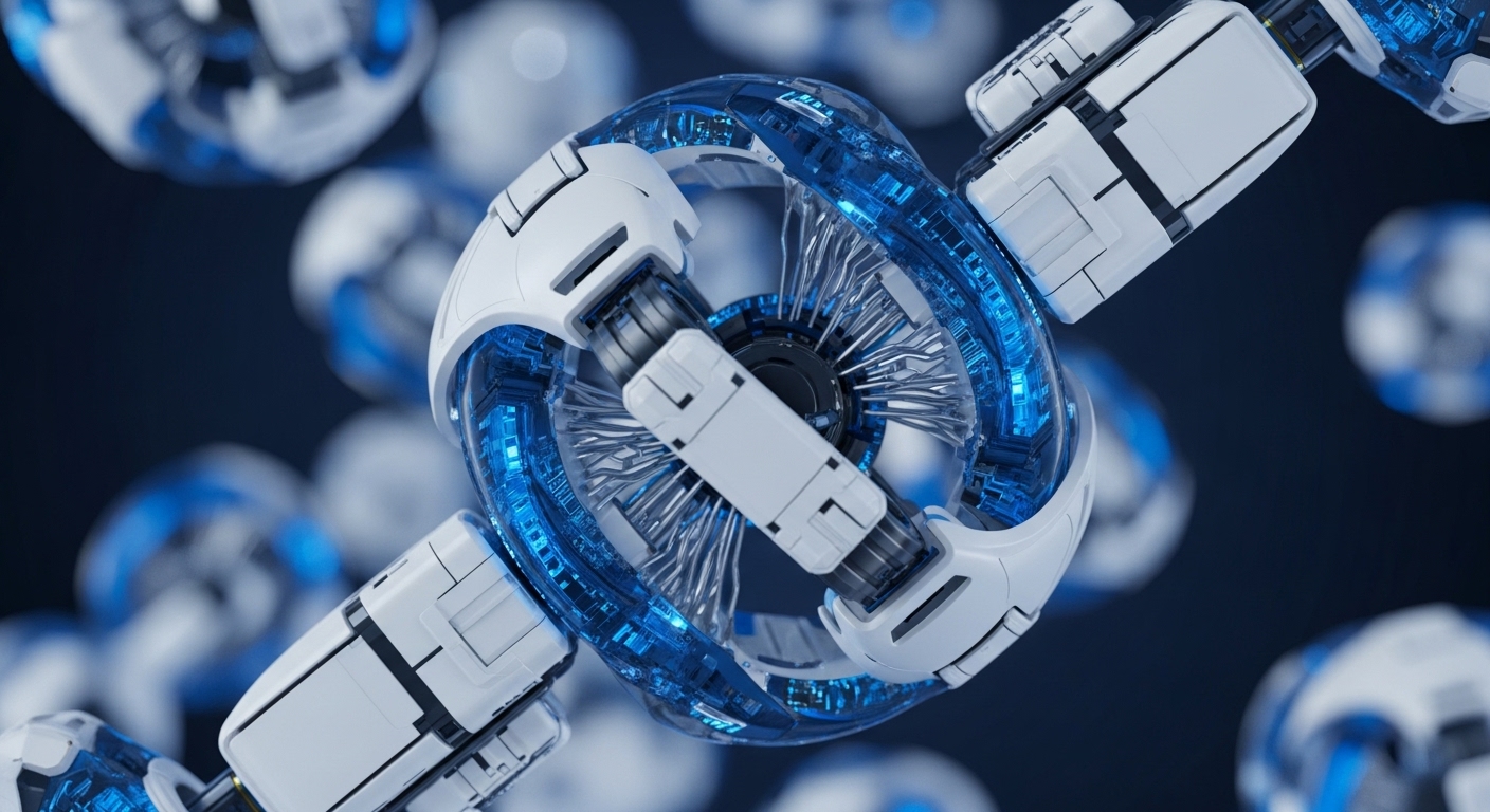 A sophisticated, interconnected chain of futuristic modules extends across a dark background. The central module, prominently in focus, reveals a complex internal structure of glowing blue circuitry and intricate wiring, suggesting a core processing unit. This visual powerfully encapsulates a decentralized network, where each module represents a node facilitating block propagation. The luminous blue elements symbolize secure data flow and the consensus mechanism integral to maintaining immutable records within a robust distributed ledger technology framework, underpinning Web3 infrastructure.