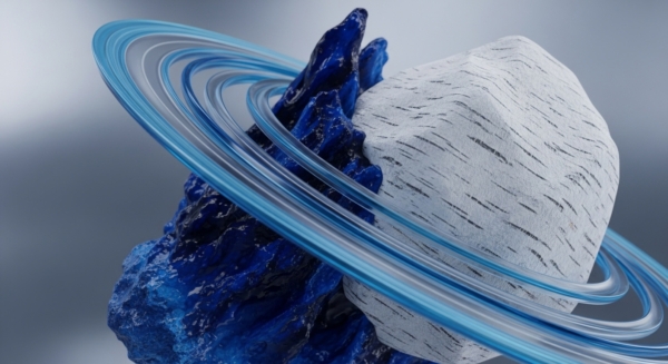 A dynamic abstract composition features a rugged, dark blue digital asset juxtaposed with a textured white token or node. Concentric, translucent blue and clear protocol layers orbit these elements, symbolizing cross-chain interoperability and data stream flow within a decentralized ledger. This visual metaphor illustrates complex blockchain architecture, highlighting transaction throughput and the intricate network effect of a robust Web3 ecosystem. The structured rings suggest smart contract execution and consensus mechanism interactions.