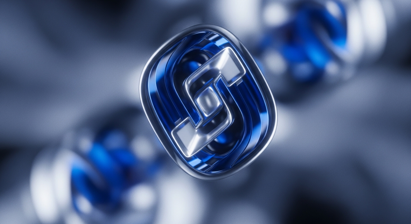A gleaming, three-dimensional metallic emblem, predominantly silver and deep blue, floats centrally against a blurred, monochromatic background. Its intricate design features layered, interlocking "S" shapes, suggesting complex blockchain architecture and decentralized ledger systems. The polished surfaces reflect light, highlighting its robust cryptographic security and data integrity. This visual metaphorically represents a sophisticated DeFi protocol or Layer 2 scaling solution, emphasizing network consensus and transaction finality. The emblem's structure evokes sharding or sidechain mechanisms, crucial for scalability and efficient digital asset management within a Web3 infrastructure.
